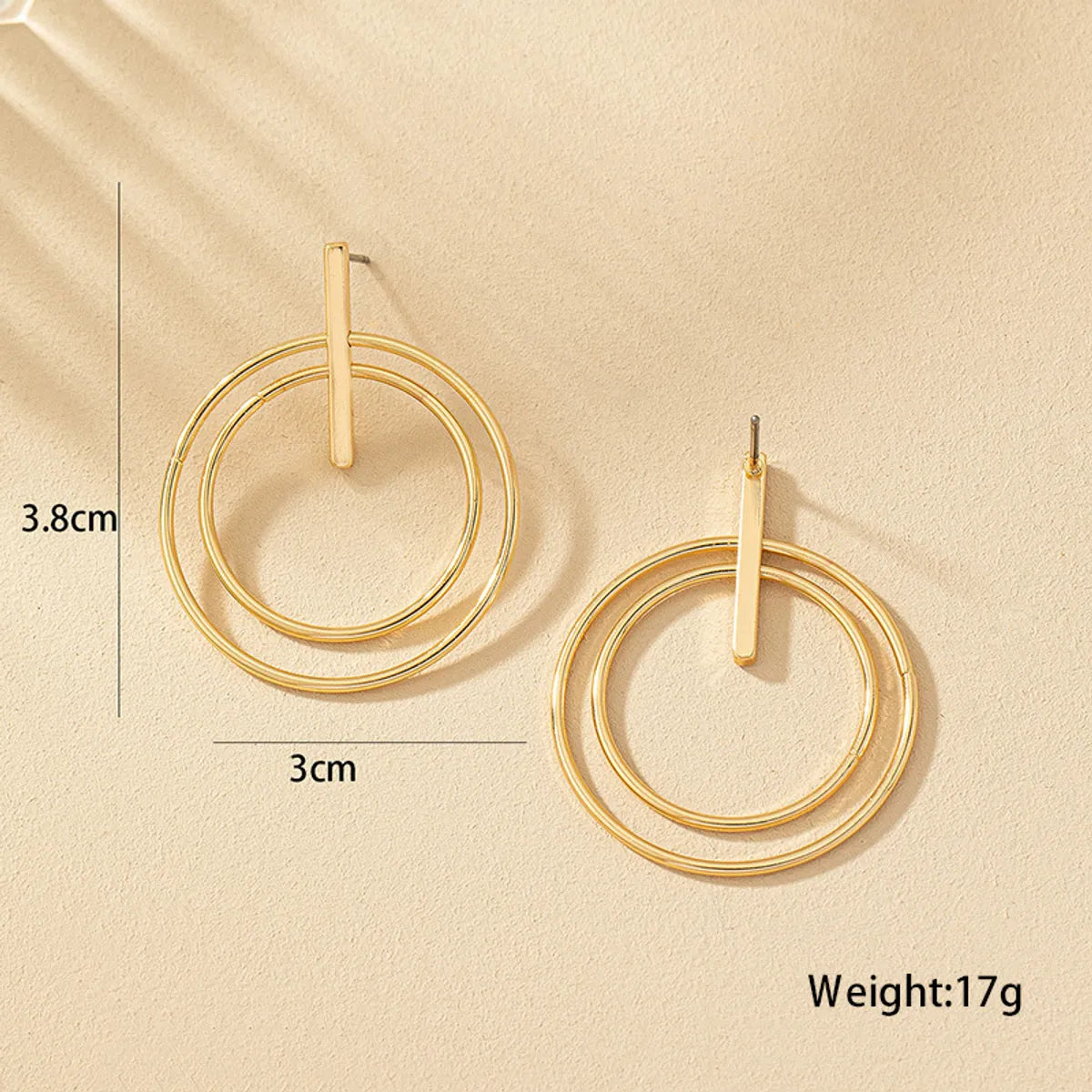 Wholesale Jewelry Simple Style Solid Color Metal Hollow Out Drop Earrings