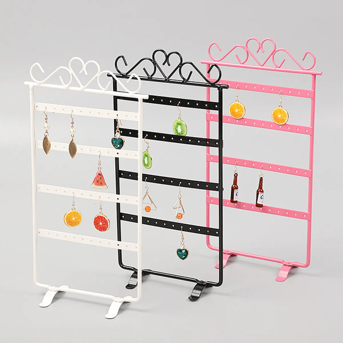 Wholesale Jewelry Simple Style Solid Color Metal Layered Jewelry Rack