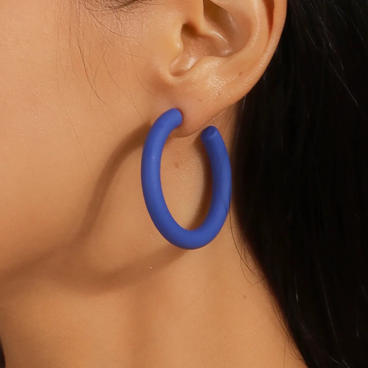 Wholesale Jewelry Simple Style Solid Color Plastic Ear Studs