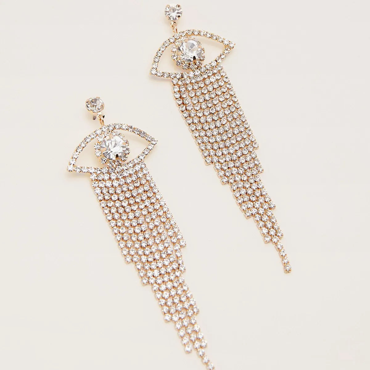 Wholesale Jewelry Simple Style Solid Color Rhinestone Rhinestones Inlay Drop Earrings