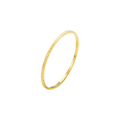 Wholesale Jewelry Simple Style Solid Color Titanium Steel 18K Gold Plated Rings