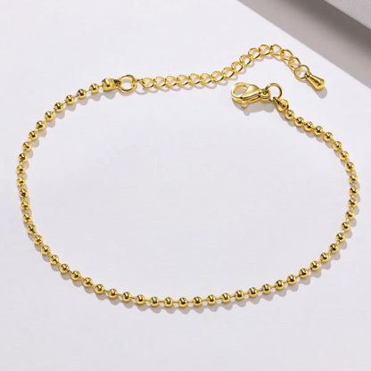 Wholesale Jewelry Simple Style Solid Color Titanium Steel Anklet