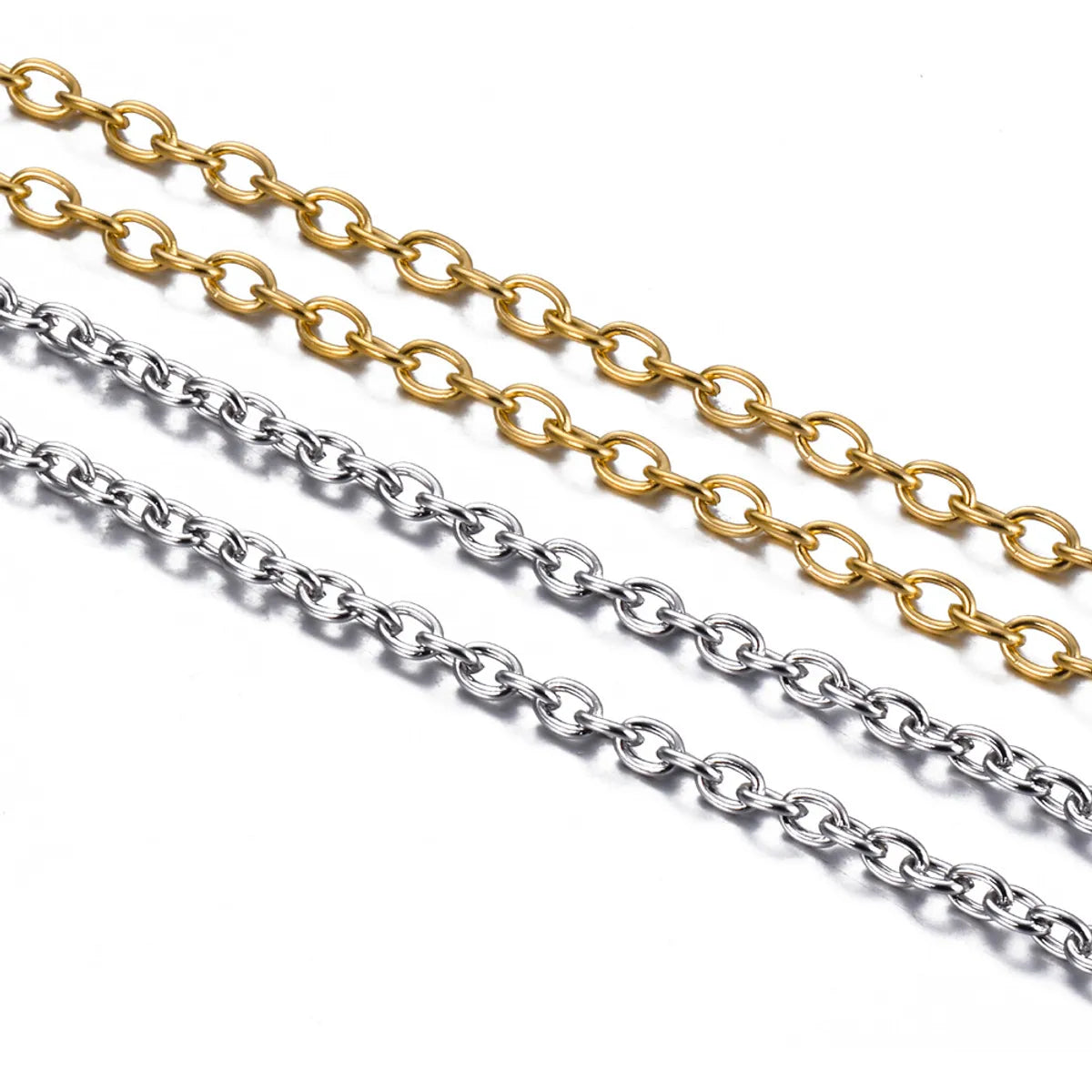 Wholesale Jewelry Simple Style Solid Color Titanium Steel Chain Necklace