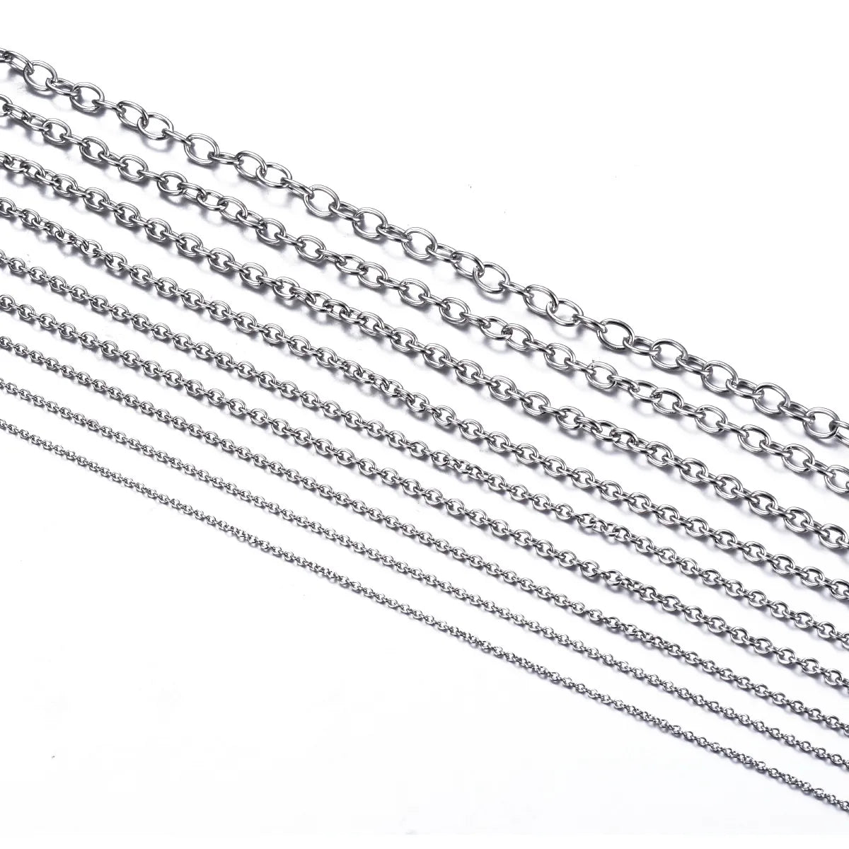 Wholesale Jewelry Simple Style Solid Color Titanium Steel Chain Necklace