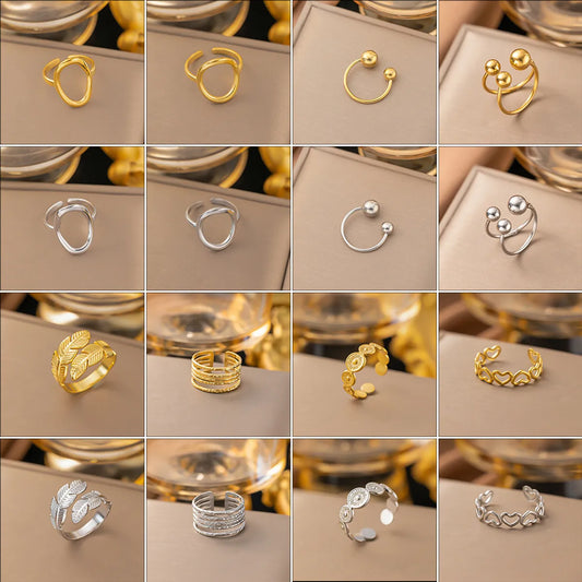 Wholesale Jewelry Simple Style Solid Color Titanium Steel Plating Rings