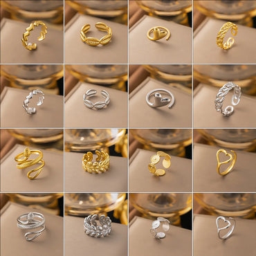 Wholesale Jewelry Simple Style Solid Color Titanium Steel Plating Rings