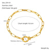 Wholesale Jewelry Simple Style 316L Stainless Steel And 316L Stainless Steel Paper Clip Chain Necklace And Hand Jewelry With Electroplating