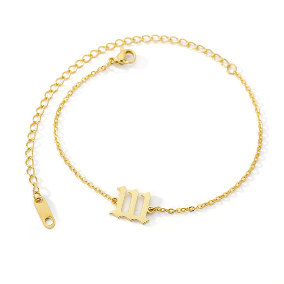 Wholesale Jewelry Simple Style Stainless Steel Ochain Necklace With Letters Numbers Text Electroplating