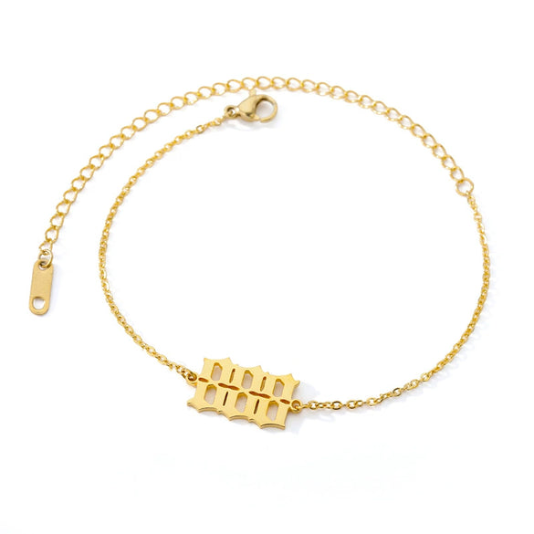 Wholesale Jewelry Simple Style Stainless Steel Ochain Necklace With Letters Numbers Text Electroplating