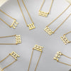 Wholesale Jewelry Simple Style Stainless Steel Ochain Necklace With Letters Numbers Text Electroplating