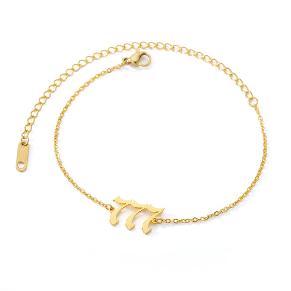 Wholesale Jewelry Simple Style Stainless Steel Ochain Necklace With Letters Numbers Text Electroplating