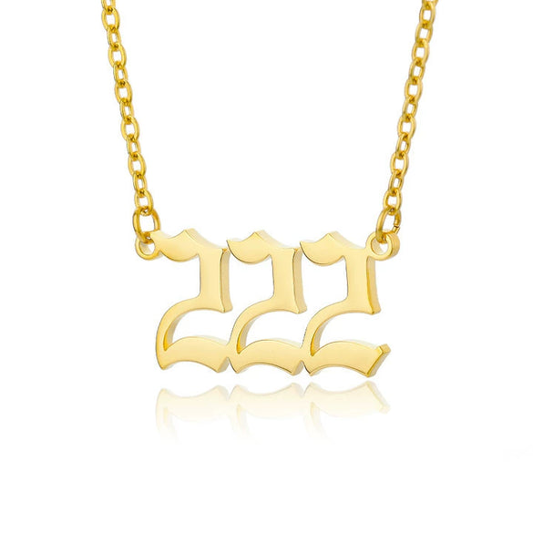 Wholesale Jewelry Simple Style Stainless Steel Ochain Necklace With Letters Numbers Text Electroplating
