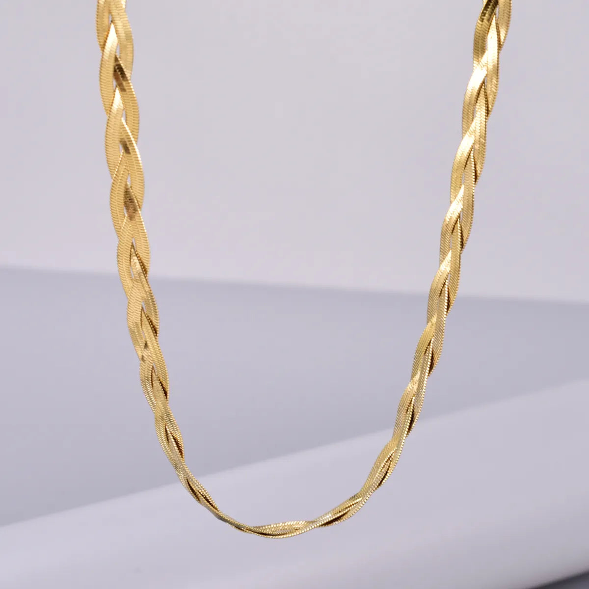 Wholesale Jewelry Simple Style Streetwear Geometric 304 Stainless Steel Titanium Steel 18K Gold Plated Necklace