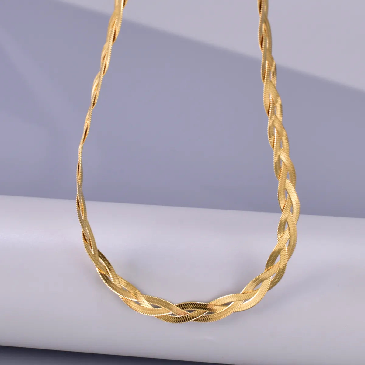 Wholesale Jewelry Simple Style Streetwear Geometric 304 Stainless Steel Titanium Steel 18K Gold Plated Necklace