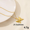 Wholesale Jewelry Simple Style Sun Heart Shape Butterfly 304 Stainless Steel Chain Pendant Necklace