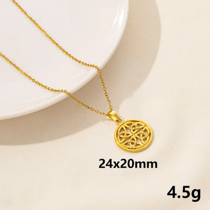 Wholesale Jewelry Simple Style Sun Heart Shape Butterfly 304 Stainless Steel Chain Pendant Necklace