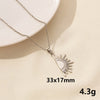 Wholesale Jewelry Simple Style Sun Heart Shape Butterfly 304 Stainless Steel Chain Pendant Necklace