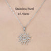 Wholesale Jewelry Simple Style Sun Spider 201 Stainless Steel Polishing Hollow Out Pendant Necklace