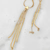 Wholesale Jewelry Simple Style Tassel 304 Stainless Steel 16K Gold Plated White Gold Plated Gold Plated Long Necklace