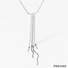 Wholesale Jewelry Simple Style Tassel 304 Stainless Steel 16K Gold Plated White Gold Plated Gold Plated Long Necklace