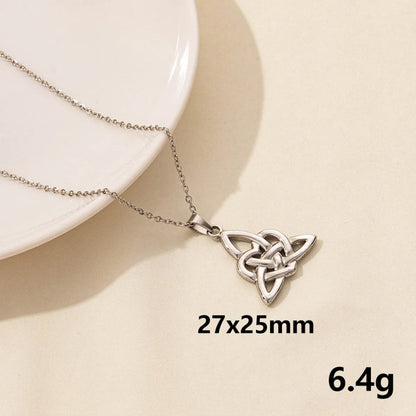 Wholesale Jewelry Simple Style Tortoise Knot 304 Stainless Steel Chain Pendant Necklace