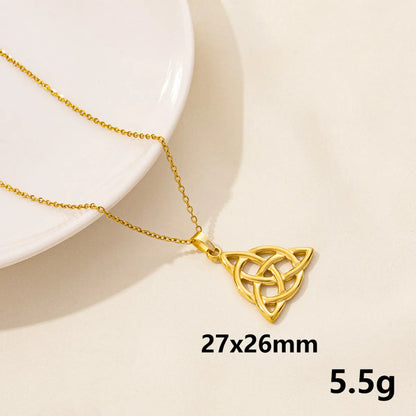 Wholesale Jewelry Simple Style Tortoise Knot 304 Stainless Steel Chain Pendant Necklace