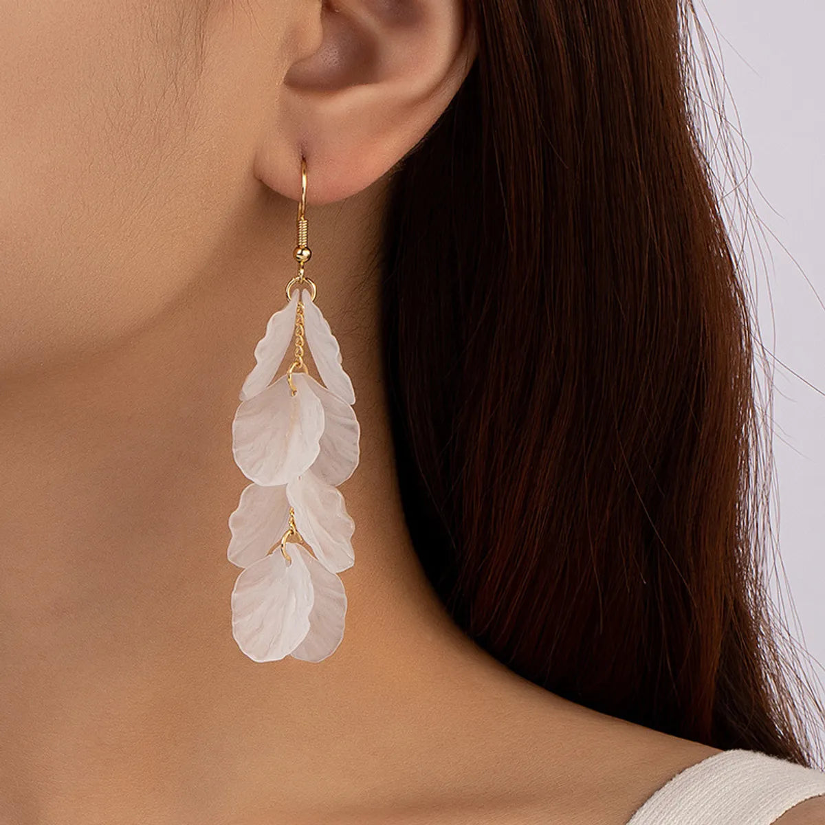 1 Pair Simple Style Transparent Resin Drop Earrings