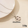 Wholesale Jewelry Simple Style Triangle Round Oval 304 Stainless Steel Chain Pendant Necklace