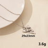 Wholesale Jewelry Simple Style Triangle Round Oval 304 Stainless Steel Chain Pendant Necklace