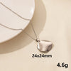 Wholesale Jewelry Simple Style Triangle Round Oval 304 Stainless Steel Chain Pendant Necklace