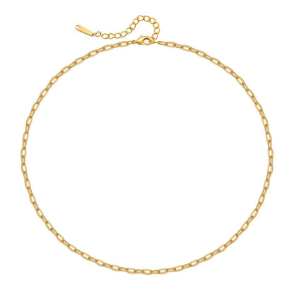 Wholesale Jewelry Simple Style U Shape 316 Stainless Steel  18K Gold Plated Necklace