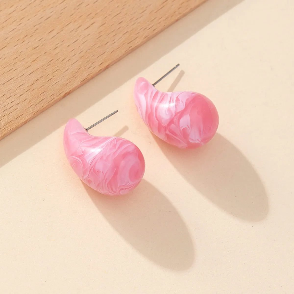 1 Pair Simple Style Water Droplets Irregular Stoving Varnish Arylic Ear Studs