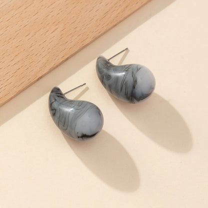 1 Pair Simple Style Water Droplets Irregular Stoving Varnish Arylic Ear Studs