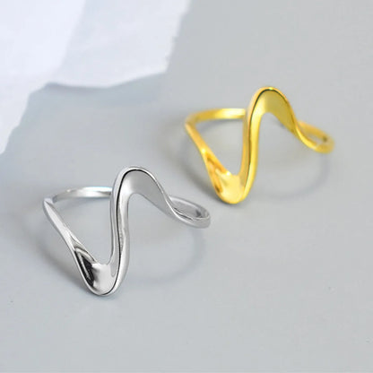 Simple Style Waves Alloy Wholesale Open Rings