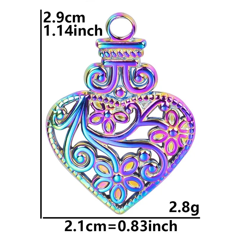 Wholesale Jewelry Simple Style Waves Heart Shape 304 Stainless Steel Pendant Necklace