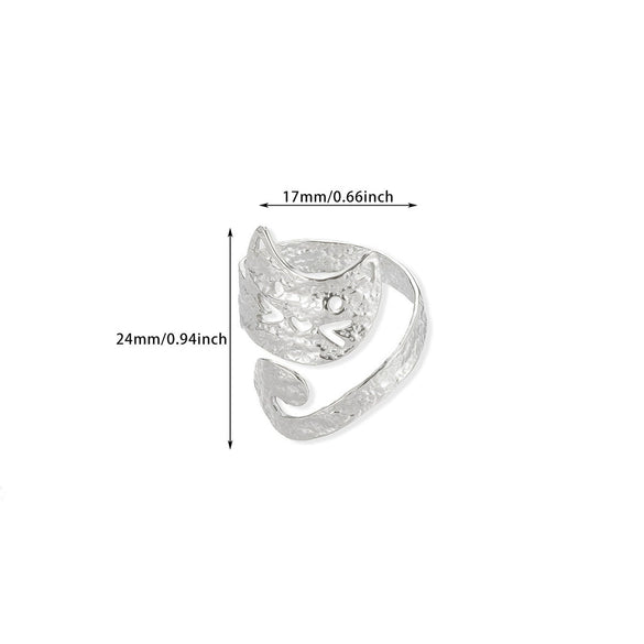 Wholesale Jewelry Simple Titanium Steel Asymmetrical Geometric Ring 18K Goldplated