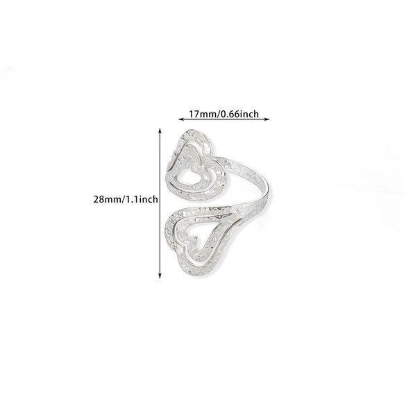 Wholesale Jewelry Simple Titanium Steel Asymmetrical Geometric Ring 18K Goldplated