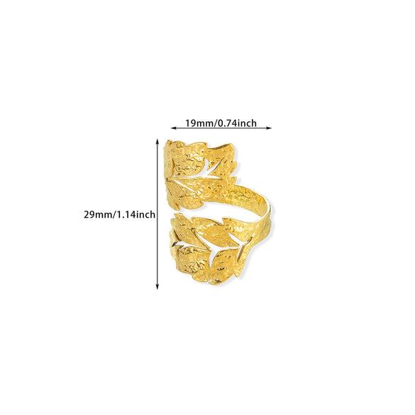 Wholesale Jewelry Simple Titanium Steel Asymmetrical Geometric Ring 18K Goldplated