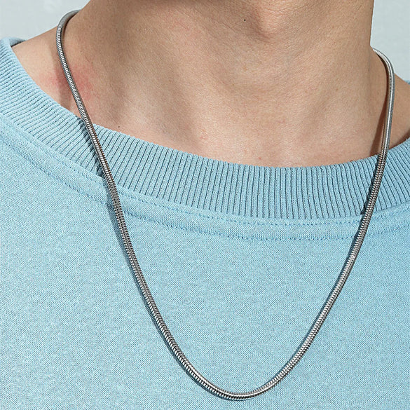 Wholesale Jewelry Simple Tubular Titanium Steel Necklace Gooddiy