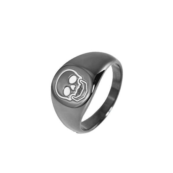 Wholesale Jewelry Skull Geometric Copper Gold Plated Unisex Hip Hop Punk Ring