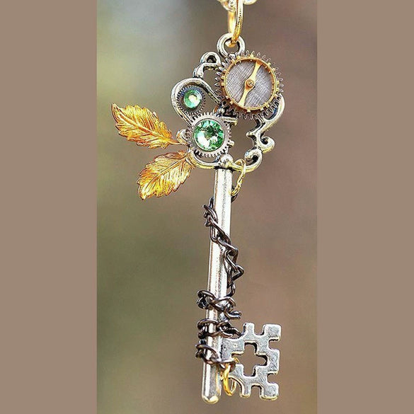 Wholesale Jewelry Skull Magic Sword Dragon Copper Geometric Electroplated Pendant Necklace
