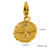 Wholesale Jewelry Small Flower Hanging Lobster Buckle Pendant Stainless Steel Dripping Oil Rhinestones Vacuum In Furnace