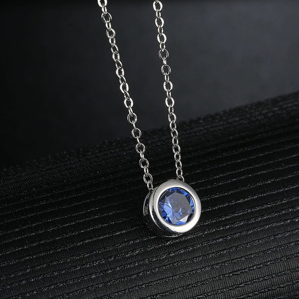 Wholesale Jewelry Small Fresh Style Round Zircon Environmental Protection Copper Necklace With Flower Pattern And Electroplating Treatment