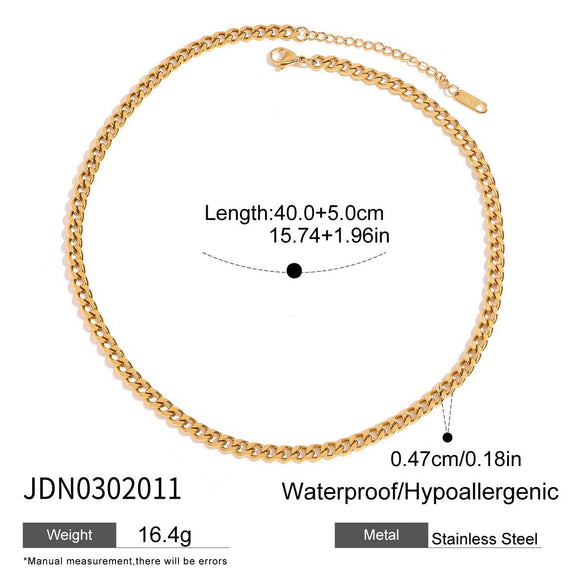 Wholesale Jewelry Snake Style Titanium Steel And Stainless Steel Geometric Necklace With Electroplating