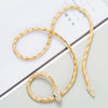 Wholesale Jewelry Snakeshaped Hollow Alloy Chain Necklace Inlaid With Rhinestone