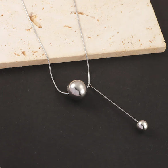 Wholesale Jewelry Solid Color Round Customization Laser Engraving 304 Stainless Steel Pendant Necklace Snake Chain