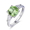 Wholesale Jewelry Square Copper Ring With Zircon Inlay Geometric Light Luxury Style For Women