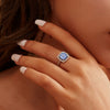 Wholesale Jewelry Square S925 Silver Diamond Ring With Geometric Design And Electroplating Treatment