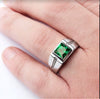 Wholesale Jewelry Square Zircon Metal Geometric Electroplated Unisex Ring