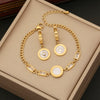 Wholesale Jewelry Square Zircon Stainless Steel Snake Bone Chain Clavicle Necklace With Geometric Pattern And Electroplating Treatment